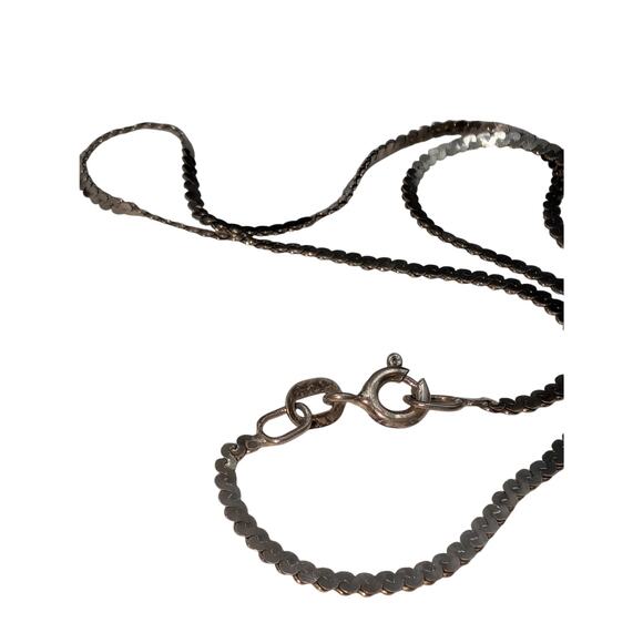 VTG 925 Sterling Silver Egyptian Hieroglyphics Cartouche Pendant 15" Necklace - Picture 6 of 10